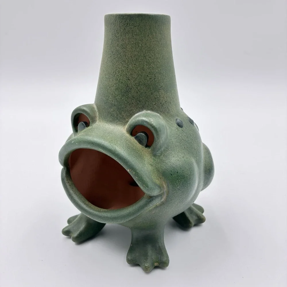 Frog Chiminea Table Top Incense Succulent Candle Chimney Goblin Goblincore